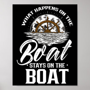 Póster Lo Que Sucede En El Barco Se Queda En El Patrono