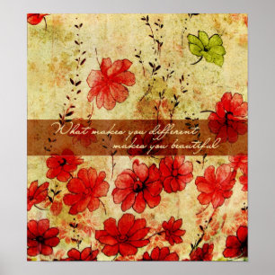 Póster Lo que te hace diferente te hace hermoso