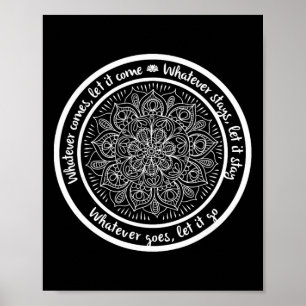 Póster Lo Que Venga Meditación Mandala Yoga Frases Cita