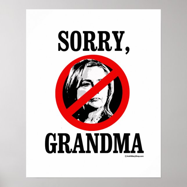 Póster Lo siento, abuela - Anti Hillary - png.png (Frente)