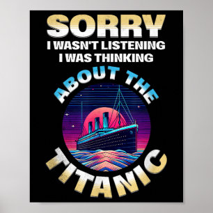 Póster Lo siento, estaba pensando en el Titanic Niños div