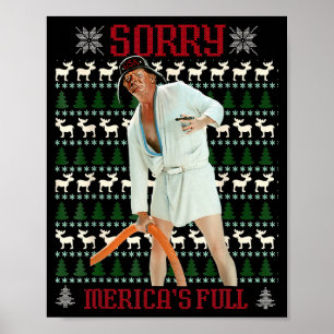 Póster Lo siento Mericas Completo Divertido Trump Navidad