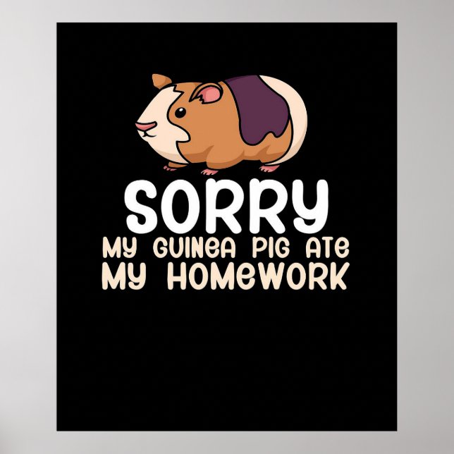 Póster Lo siento, mi cerdo guineano se comió mi hogar | M (Frente)
