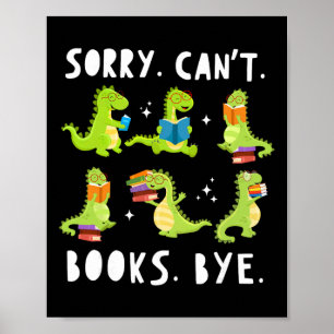 Póster Lo siento, no puedo decir adiós a los libros, bibl
