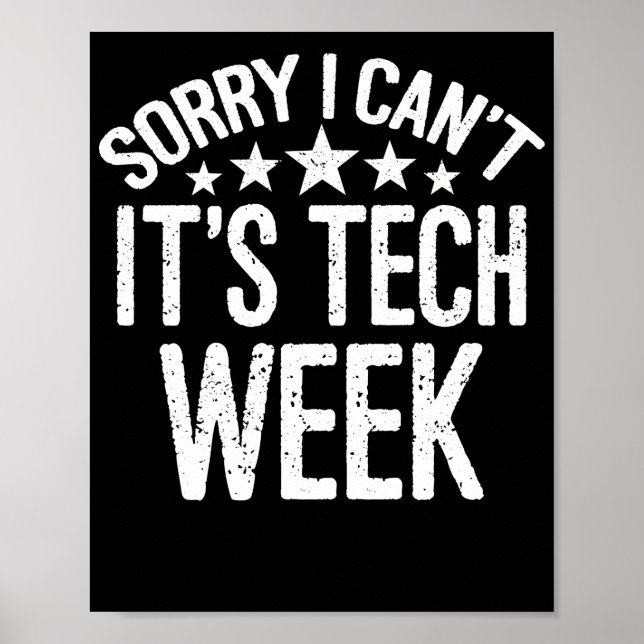 Póster Lo siento, no puedo es la semana de la tecnología (Frente)
