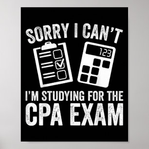 Póster Lo siento, no puedo, estoy estudiando para el exam