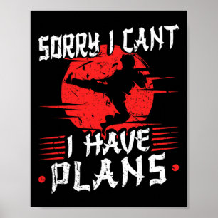 Póster Lo siento, no puedo Karate Artes Marciales Taekwon