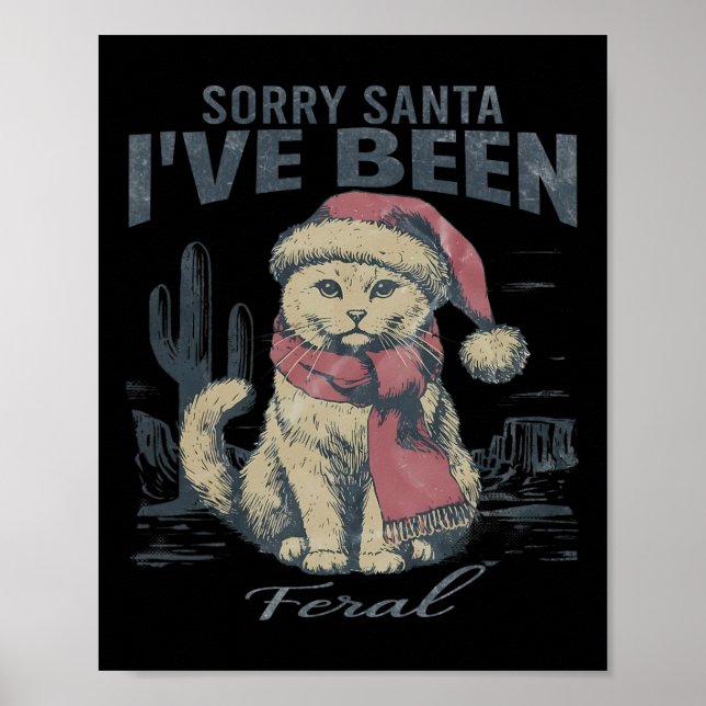 Póster Lo siento Santa I ha sido un Chica Feral Navidades (Frente)