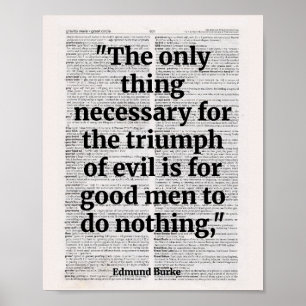 Póster Lo único necesario para el triunfo del mal