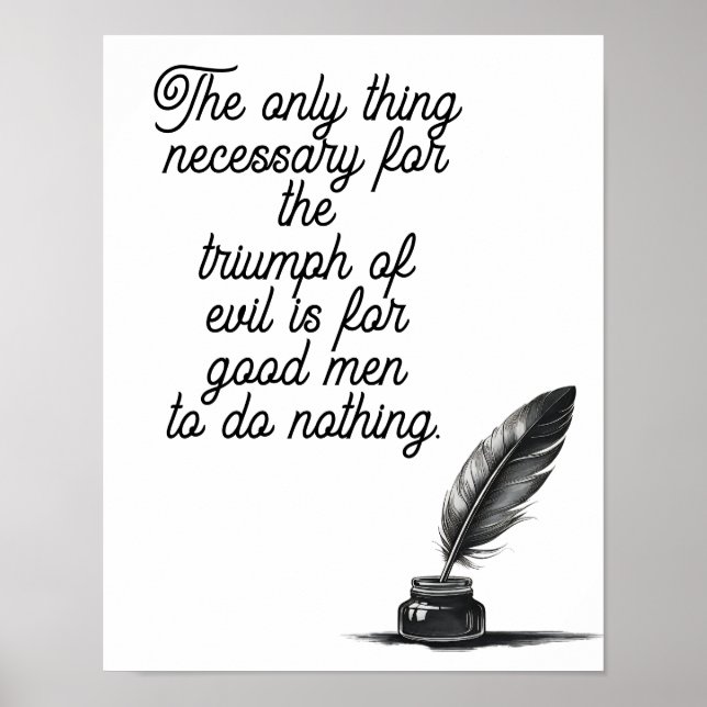 Póster Lo único necesario para el triunfo del mal (Frente)