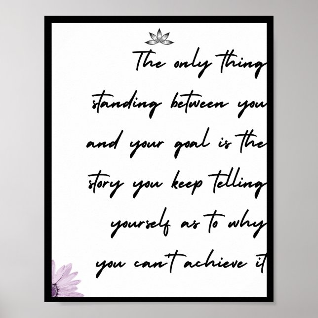 Póster Lo único que hay entre ti y tu meta (Frente)