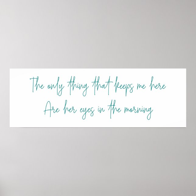 Póster Lo único que me mantiene aquí (Frente)