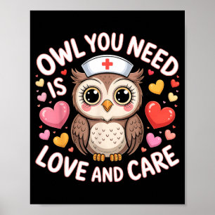 Póster Lo único que necesitas es amor Enfermera San Valen