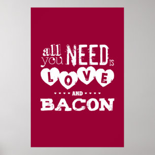 Póster Lo único que necesitas es amor y tocino