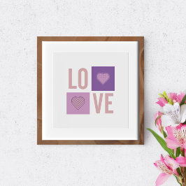 Póster LO-VE. Tipografía y formas.