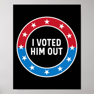 Póster Lo voté Anti Trump Rojo Blanco Y Azul Votación