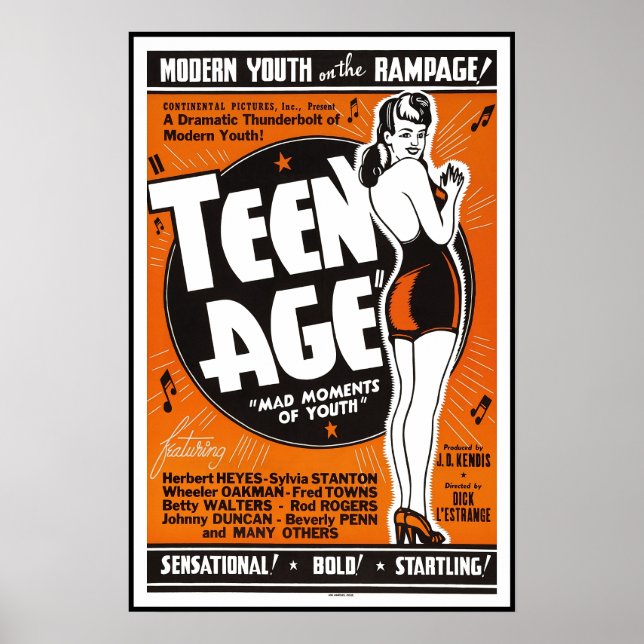 PÓSTER LOBBY DE LA PELÍCULA DE EDAD DE LOS ADOLESCENTES A (Frente)