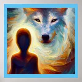 Póster Lobo animal espiritual 3