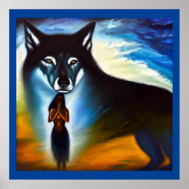Póster Lobo animal espiritual 4