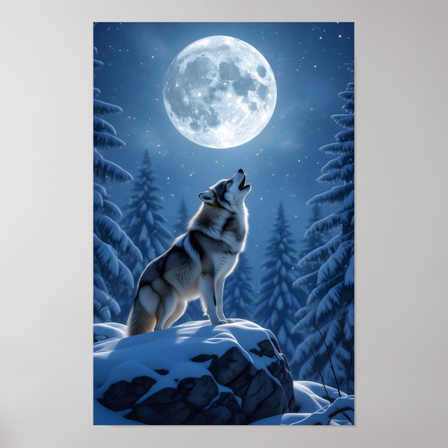 Póster Lobo Aullador  (Frente)