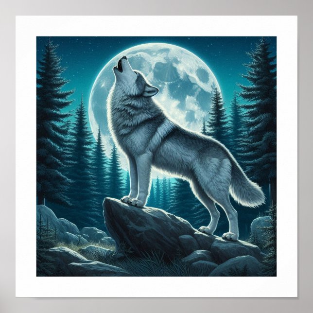 Póster Lobo Aullador (Frente)
