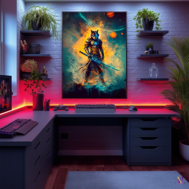 Póster Lobo Celestial Ronin – Guardián de la Hoja Cósmica (Subido por el creador)