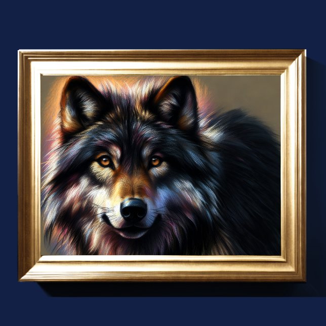 Póster Lobo de dibujo de pasto duro (Subido por el creador)