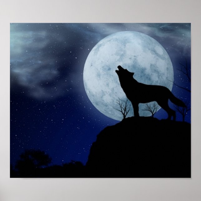 Póster Lobo de luna llena (Frente)