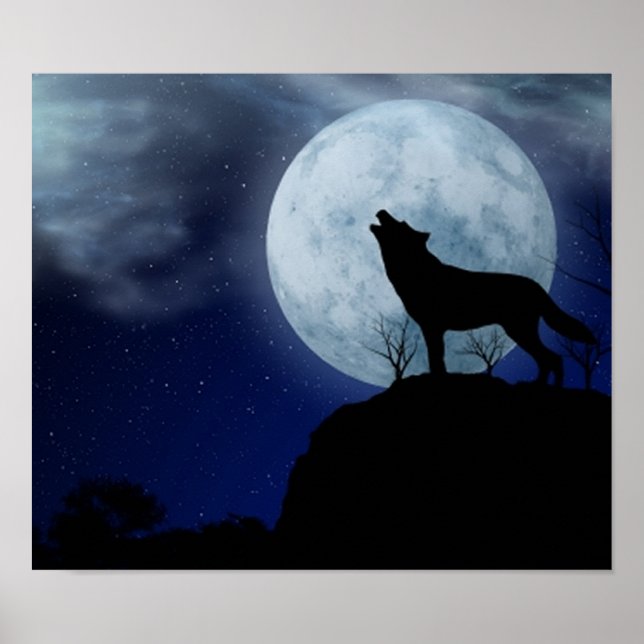 Póster Lobo de luna llena (Frente)
