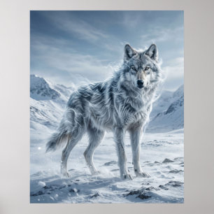 Póster Lobo del Viento Tierras Altas Heladas