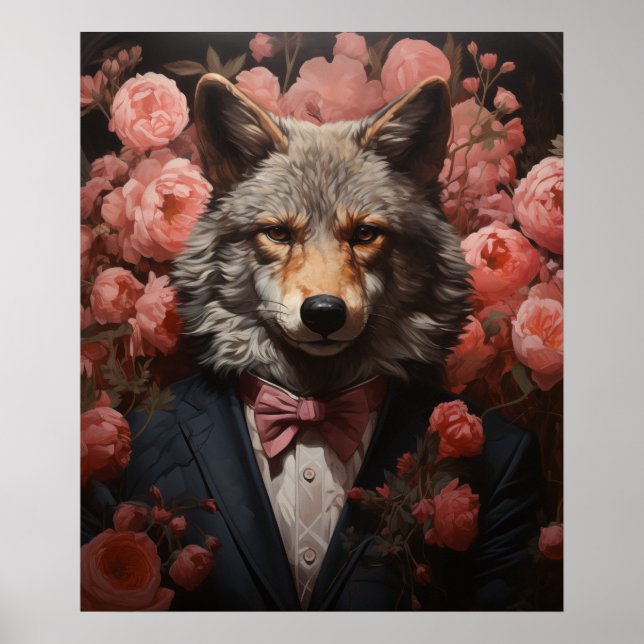 Póster Lobo elegante (Frente)