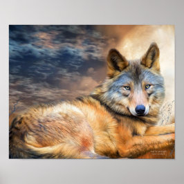 Póster Lobo en Bella Artes de luz solar Poster/impresión