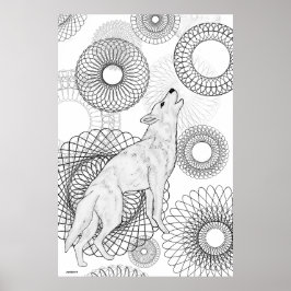 Póster Lobo Inteligente