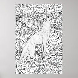 Póster Lobo Inteligente