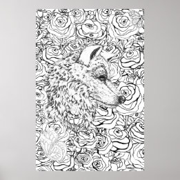 Póster Lobo Inteligente