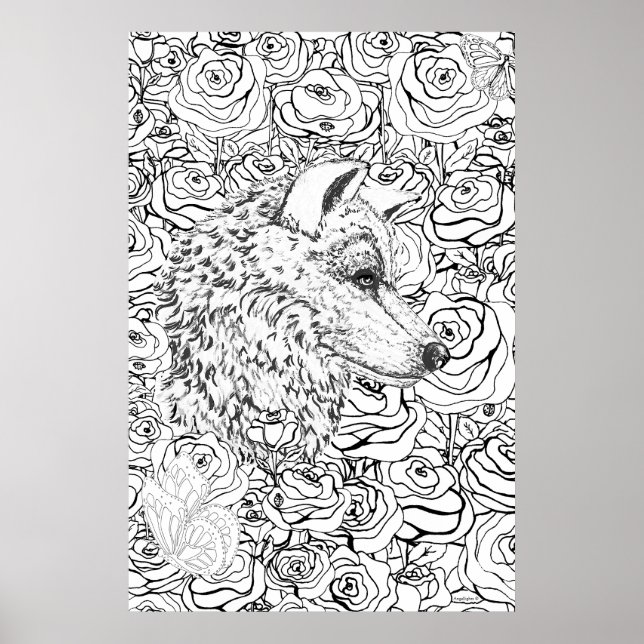 Póster Lobo Inteligente (Frente)
