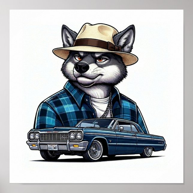 Póster Lobo Lowrider (Frente)