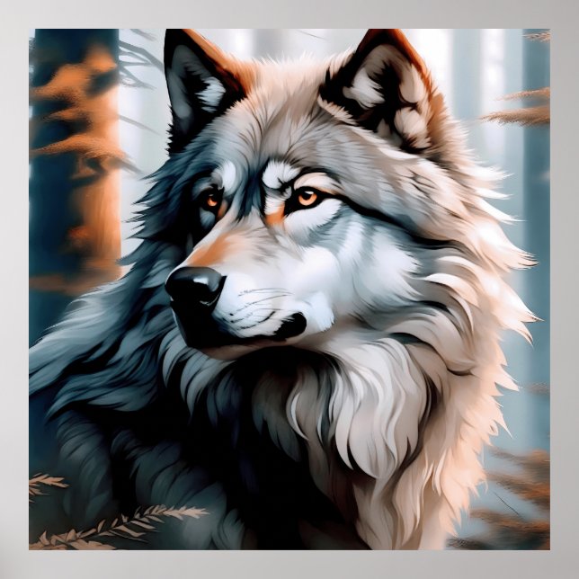 Póster Lobo majestuoso: El espíritu de lo salvaje (Frente)