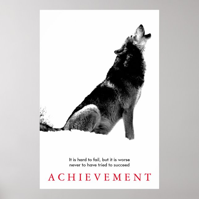 Póster Lobo Motivador Único (Frente)