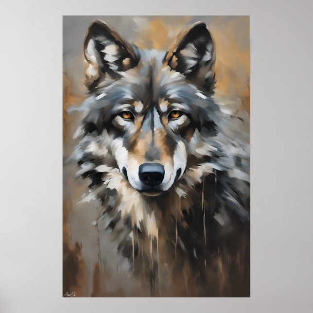 Póster | Lobo | Óleo (Frente)
