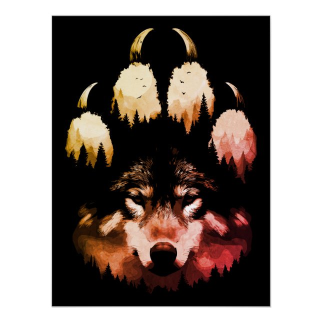 Póster Lobo Solitario. Alma Salvaje (Anverso)