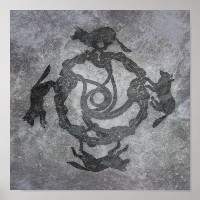 Póster Lobos celtas (Frente)