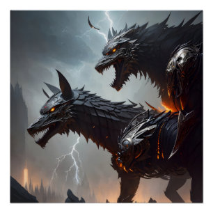 Póster Lobos de Cyborg Lightning