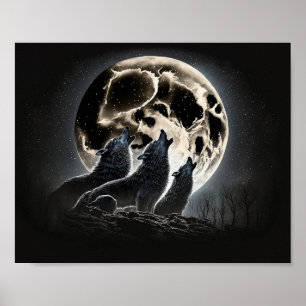 Póster Lobos de luna llena Howling