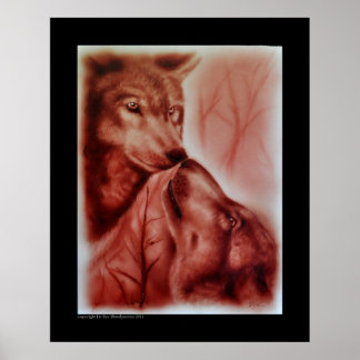 Póster Lobos de nieve de Alaskan