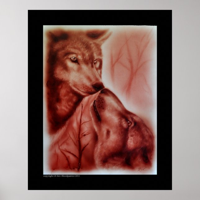 Póster Lobos de nieve de Alaskan (Frente)