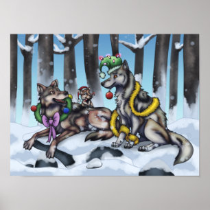 Póster Lobos de vacaciones