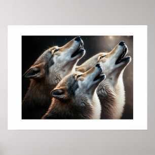 Póster Lobos de Yellowstone