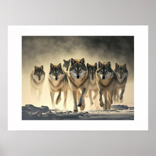 Póster Lobos de Yellowstone