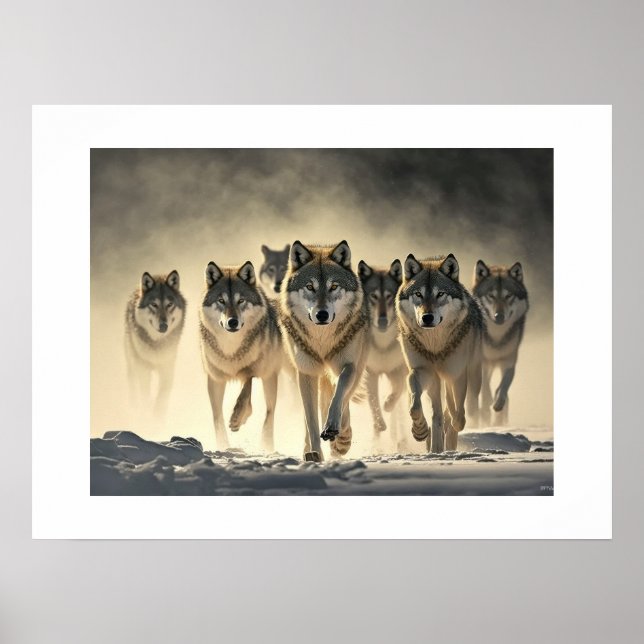Póster Lobos de Yellowstone (Frente)